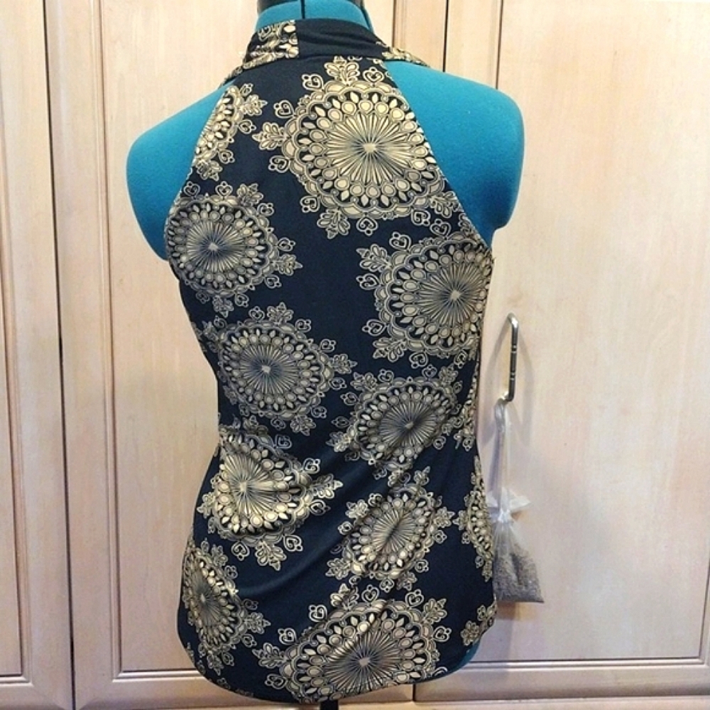 🖤INC Black With Gold Sequins Top - Picture 4 of 8